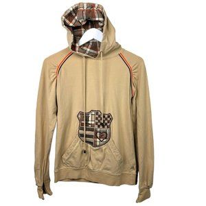 Luxirie Sweater Mens Medium Tan Brown Pullover Hoodie Sweatshirt